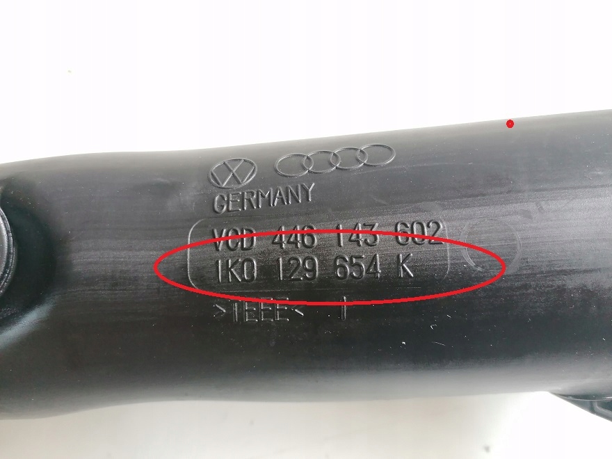 VW SEAT SKODA INTERCOOLER PIPE 1K0129654K TDI Product image