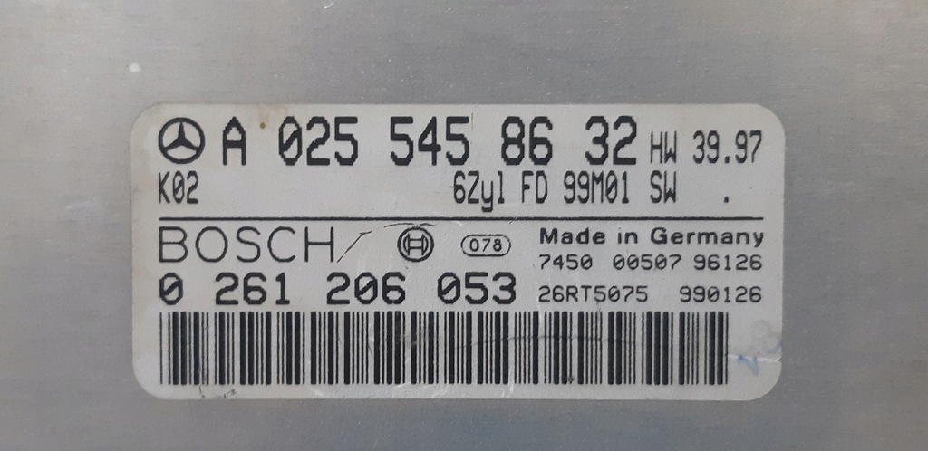 ΕΛΕΓΧΟΣ ΚΙΝΗΤΗΡΑ W210 2.4 V6 ASR A0255458632 Product image