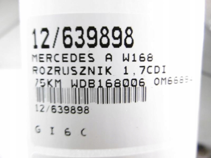 W168 STARTER 0051511601 1.7CDI 0001115008 Product image