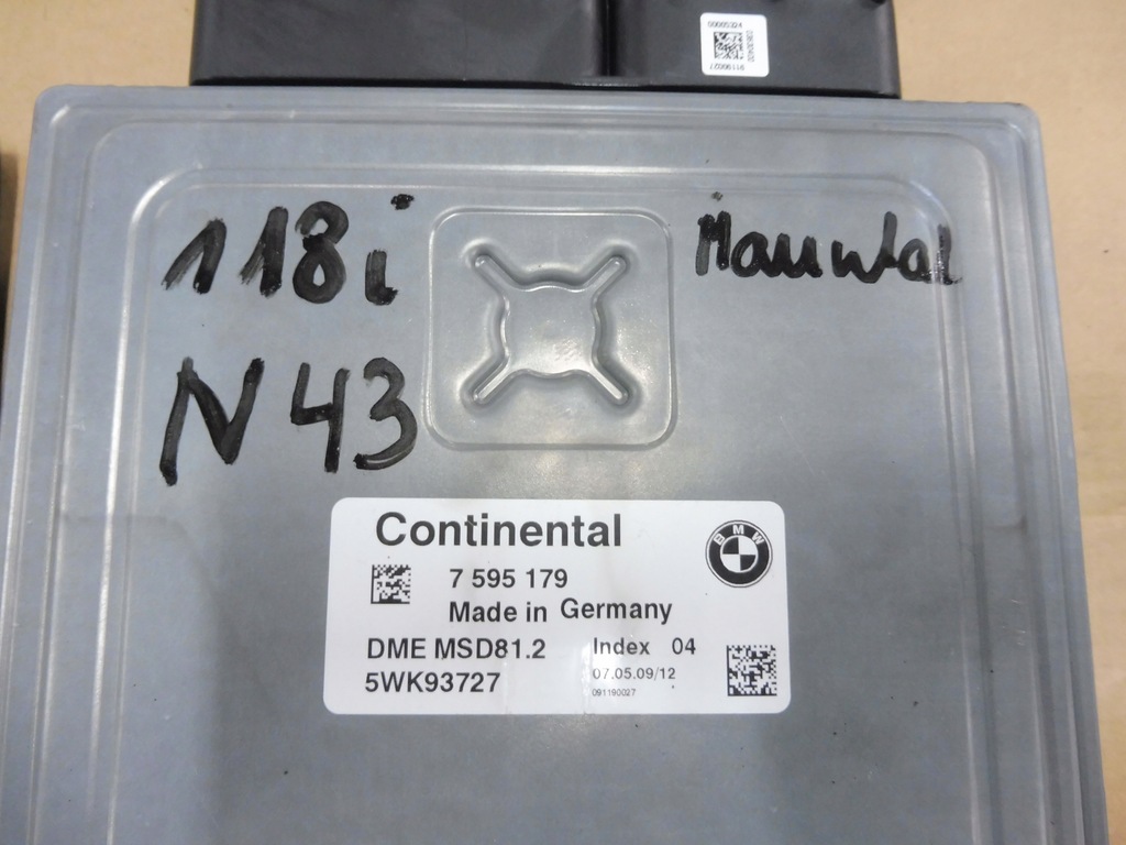 BMW E81 N43 Driver Computer Starter DME CAS3 7595179 9147226 Product image