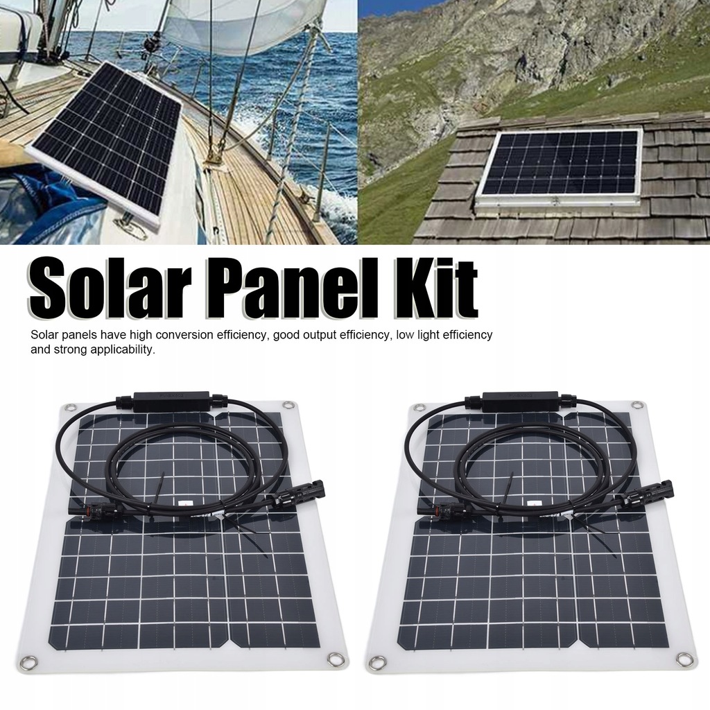 2 τεμ. Σύνολο ηλιακών συλλεκτών 15W φορητό Product image