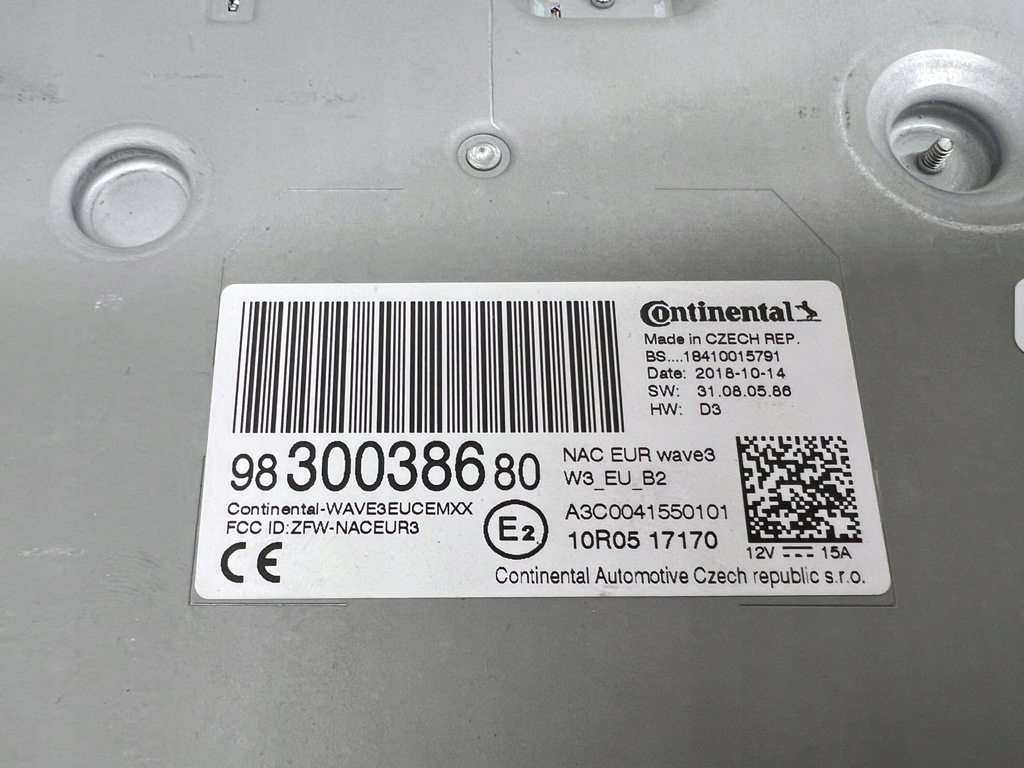 Citroen Berlingo IV ραδιοπλοήγησης 9830038680 Product image