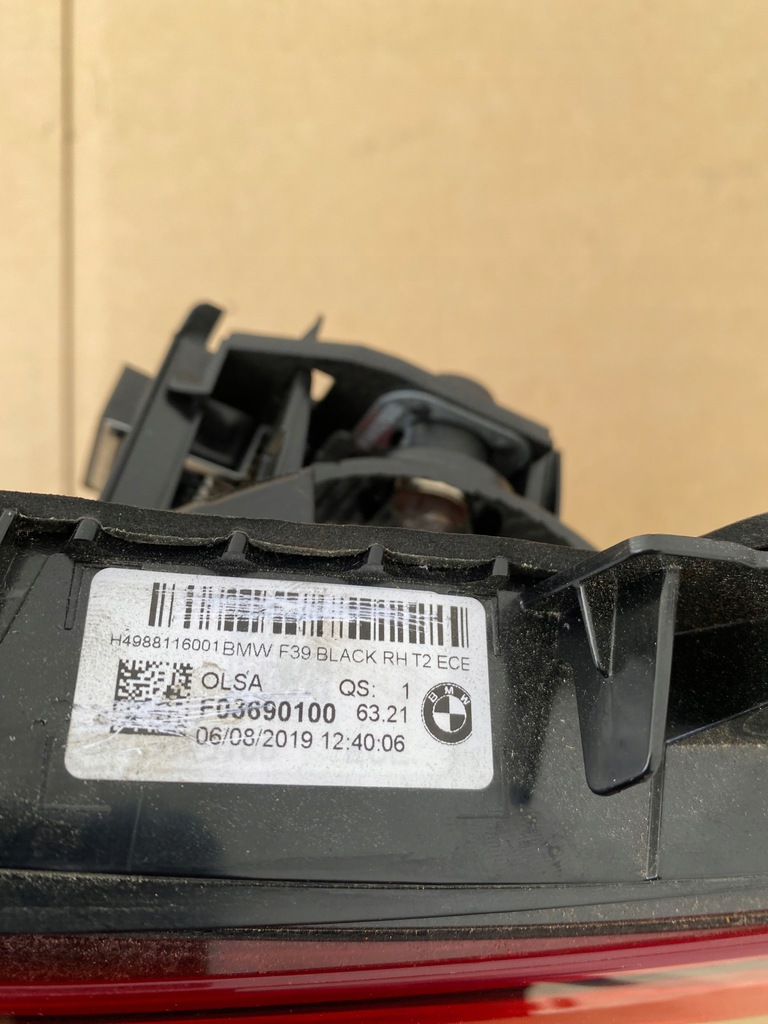 BMW X2 F39 Λάμπα πίσω Σκοτεινή Ευρώπη 9881160 Product image