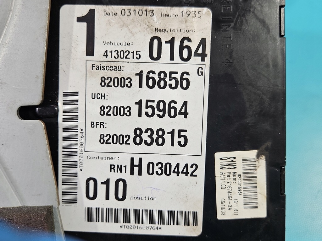 BSI Renault Espace IV 8200316856 Ελεγκτής μονάδας Product image
