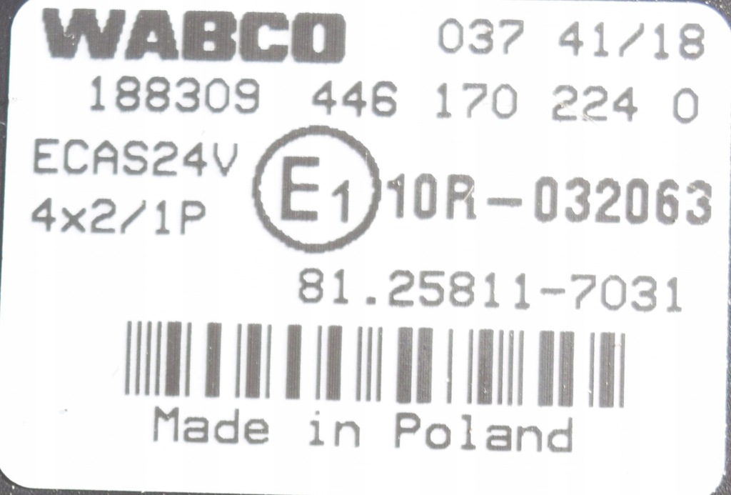 WABCO CONTROLER 81.25811-7031 ΑΝΤΡ Product image