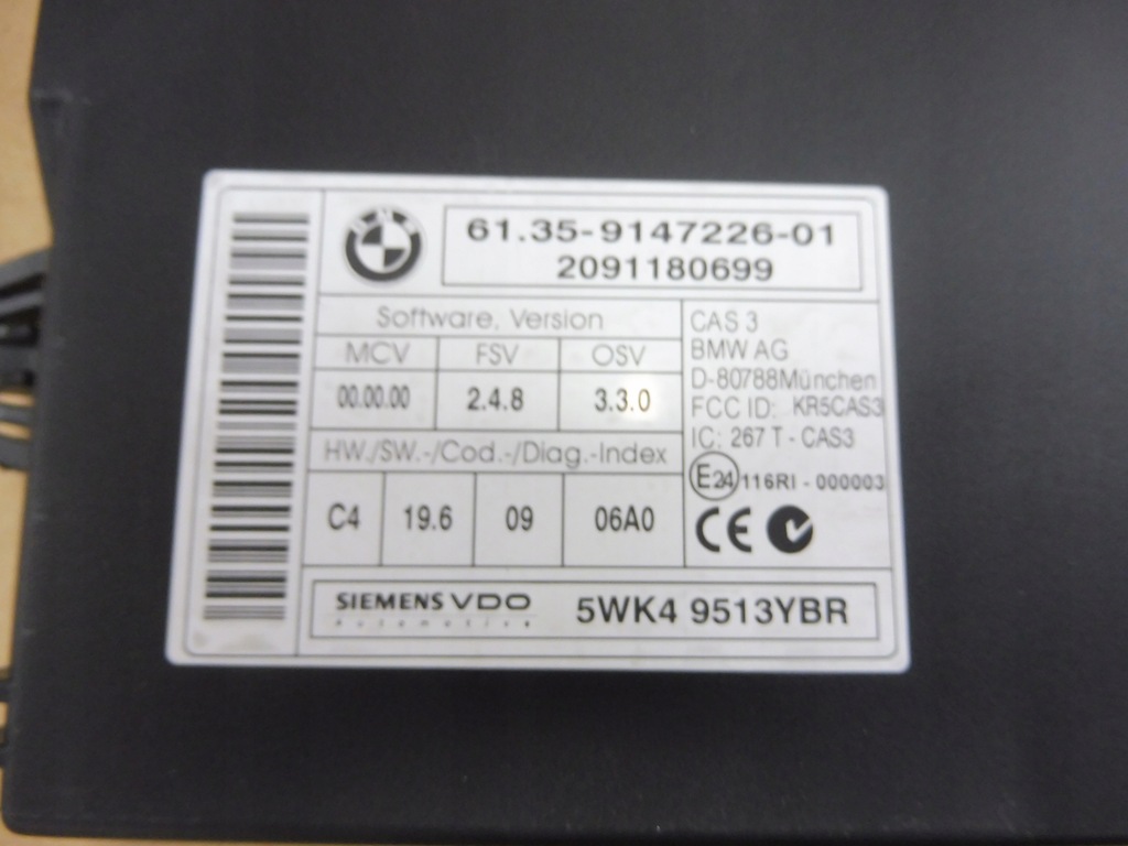 BMW E81 N43 Driver Computer Starter DME CAS3 7595179 9147226 Product image