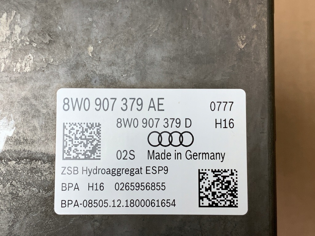 AUDI A4 A5 8W F5 CONTROL ABS ΑΝΤΛΙΑ ΦΡΕΝΟΥ 8W0907379AE 32km Product image