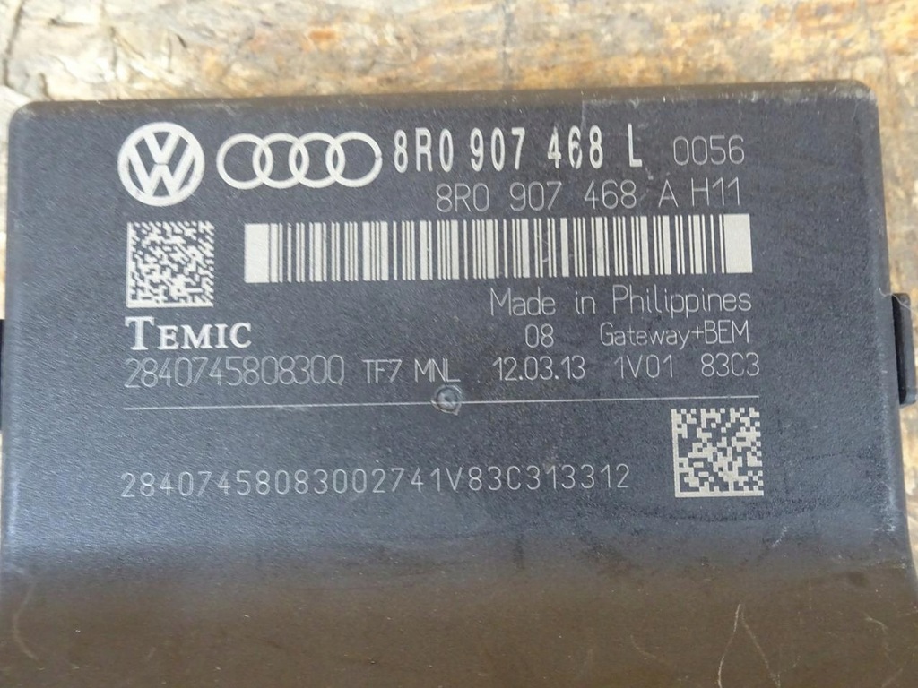 AUDI A4 B8 8K LIFT 12-15 GATEWAY CONTROLER MODULE 8R0907468L Product image