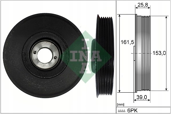 GROOVED PULLEY PEUGEOT BOXER /INA/ Product image