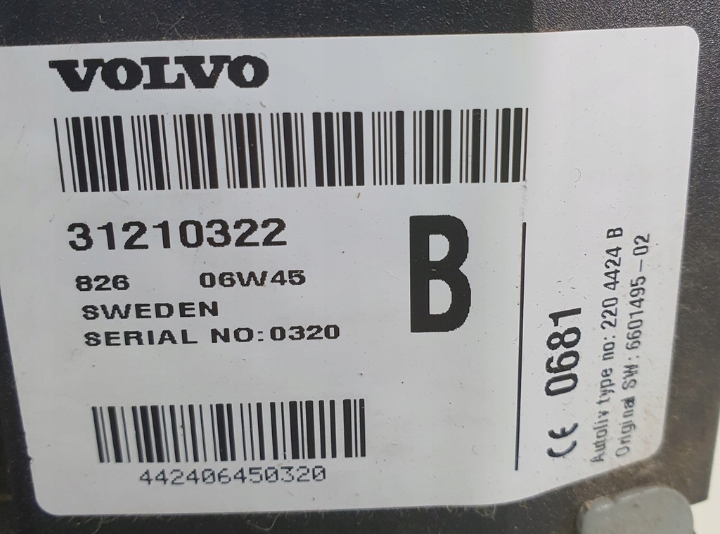 ΜΟΝΑΔΑ ΤΗΛΕΦΩΝΟΥ ΕΛΕΓΧΟΥ VOLVO XC90 31210322 Product image