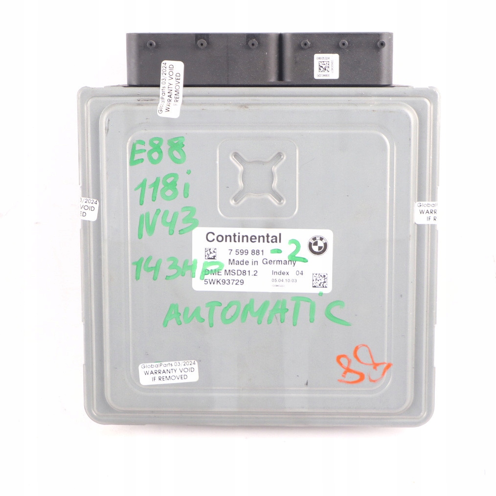 BMW E87 LCI E90 Ελεγκτής κινητήρα + αυτόματο κλειδί CAS3 7599881 Product image