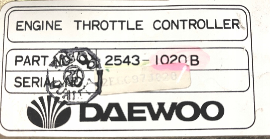 Ελεγκτής γκαζιού DAEWOO DOOSAN 2543-1020B Product image