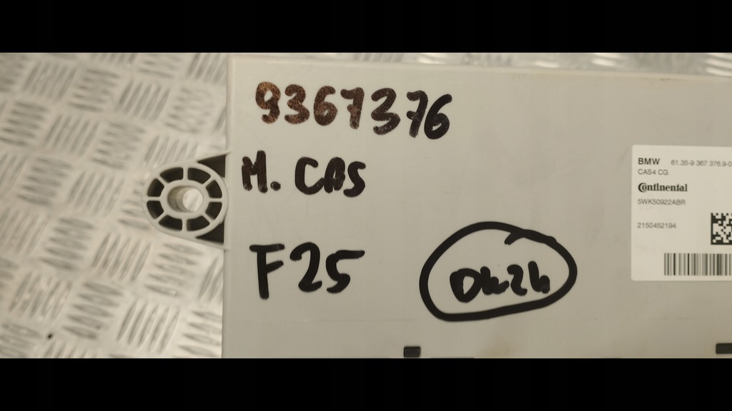 BMW F10 F11 F25 CAS CONTROL MODULE CAS4 9367376 Product image