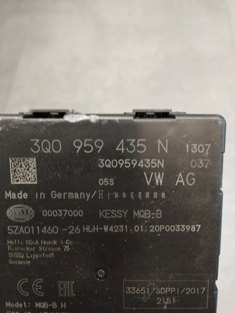Audi Q3 F3 83A KESSY MODULE 3Q0959435N Product image