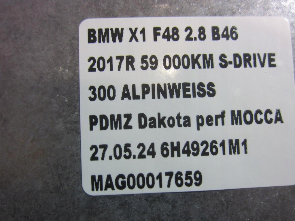 BMW X1 F48 F20 F21 F23 F80 F07 CAMERA DRIVER MODULE ΚΑΦΑΣ 9462613 6819329 Product image