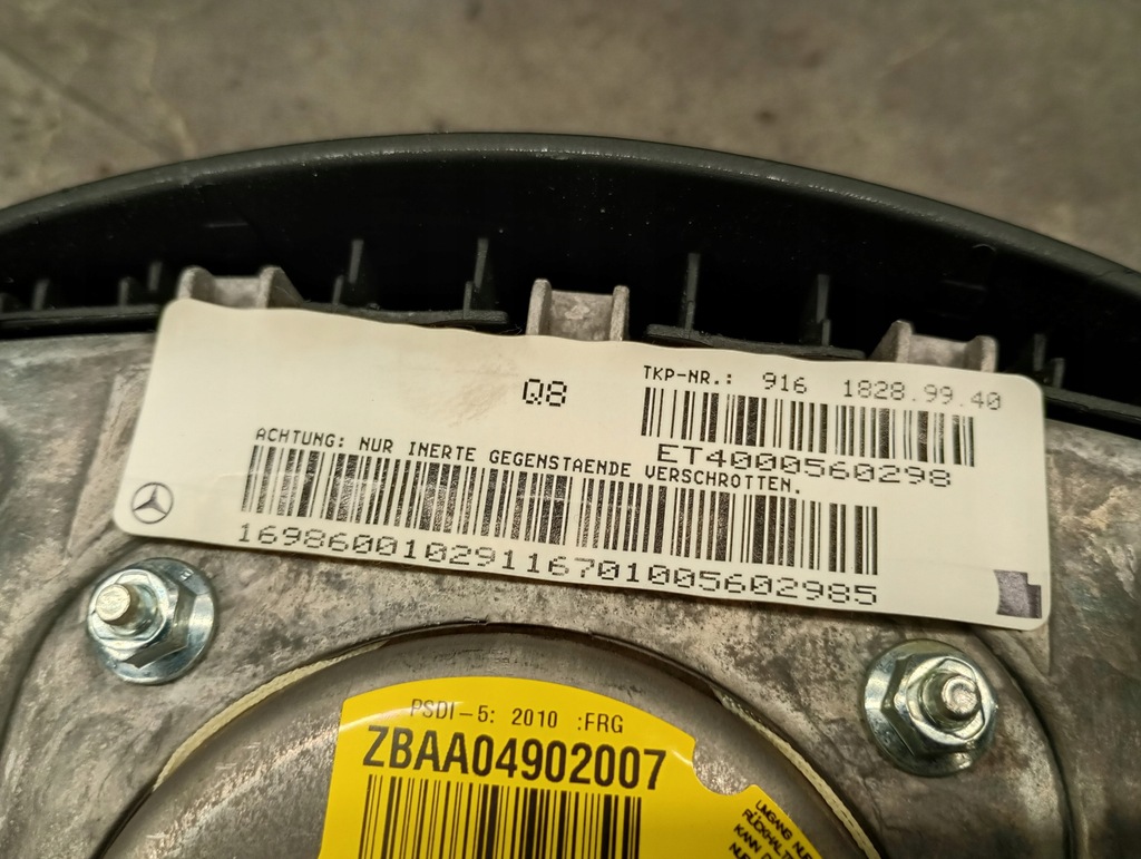 16986001029 Mercedes ένα μαξιλάρι αερόσακων W169 Product image