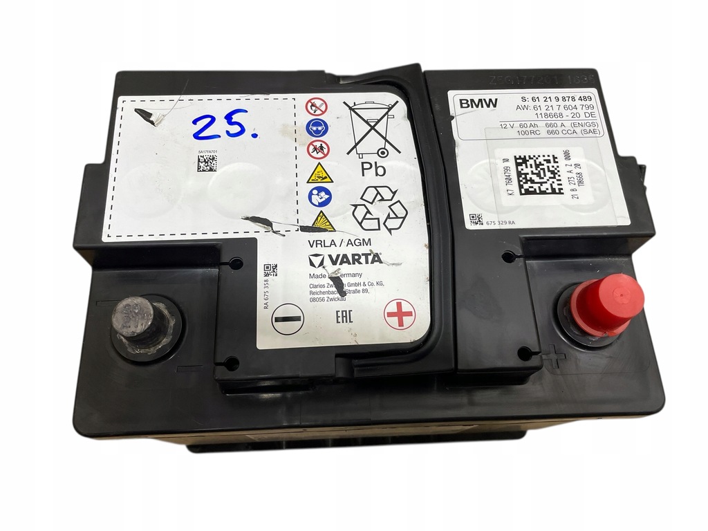 AGM Start-Stop 12V 60AH 660AH BMW 2021R Μπαταρία Product image