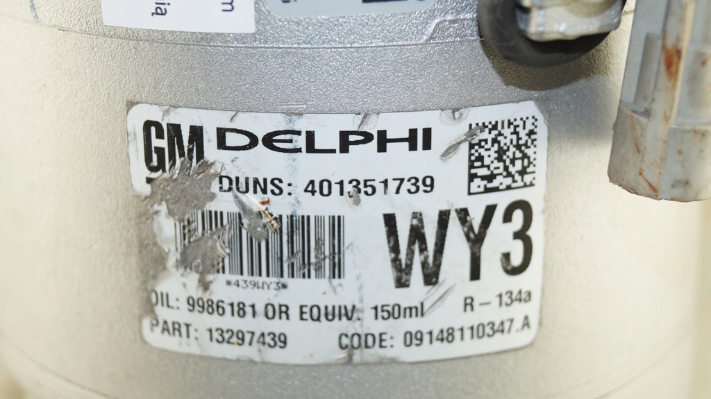 OPEL ASTRA H ZAFIRA B 13297439, WY3 COMPRESSOR Product image