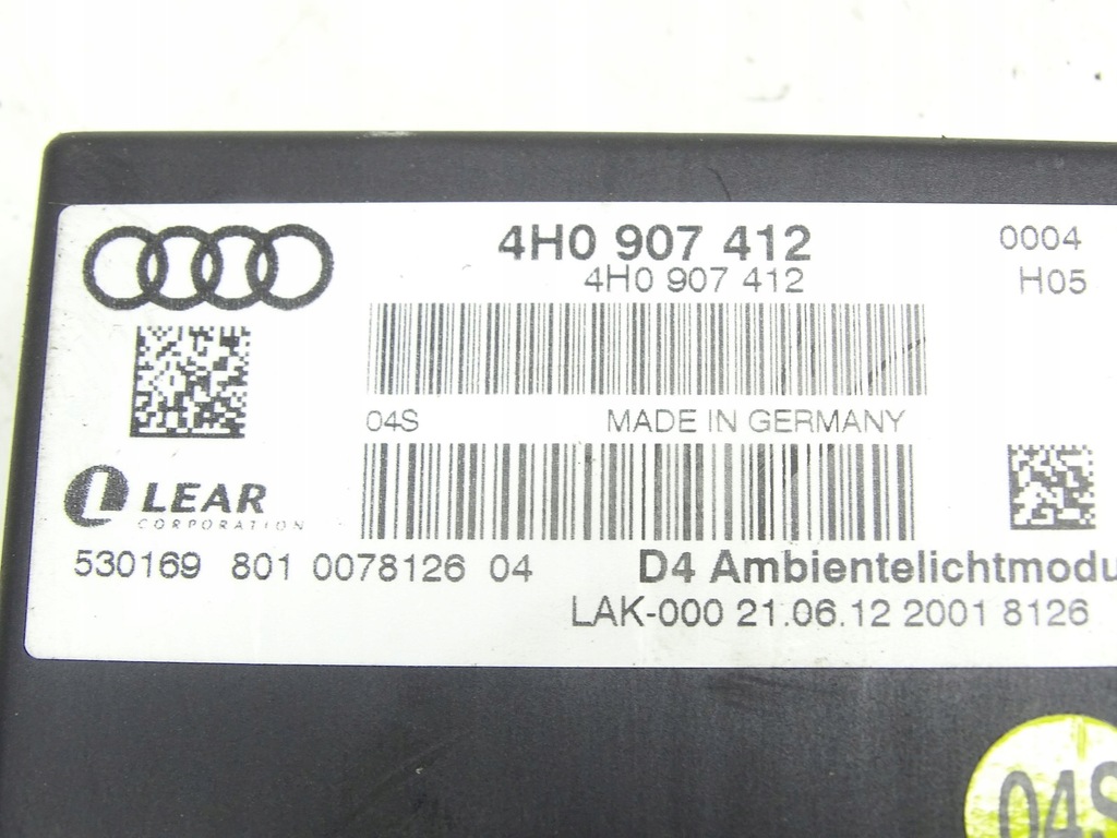 ΜΟΝΑΔΑ ΕΛΕΓΧΟΥ COMFORT AUDI A8 D4 4H 4H0907412 Product image