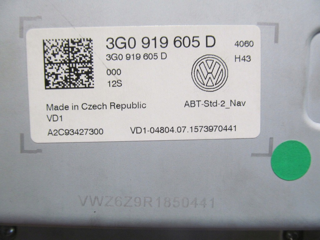 VW PASSAT 14-20 ΟΘΟΝΗ ΡΑΔΙΟΦΩΝΟ ΠΛΟΗΓΗΣΗΣ ΠΙΝΑΚΑΣ C401 Product image