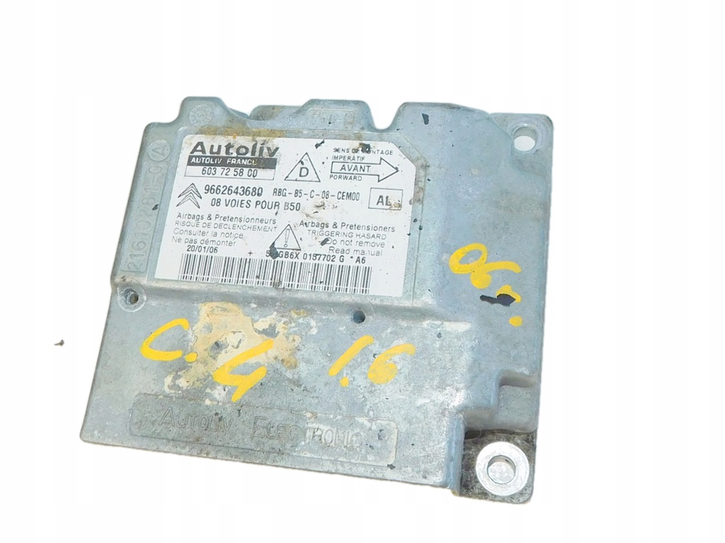 CITROEN C4 I 1.6 2006 SENSOR AIR BAG 9662643680 Product image
