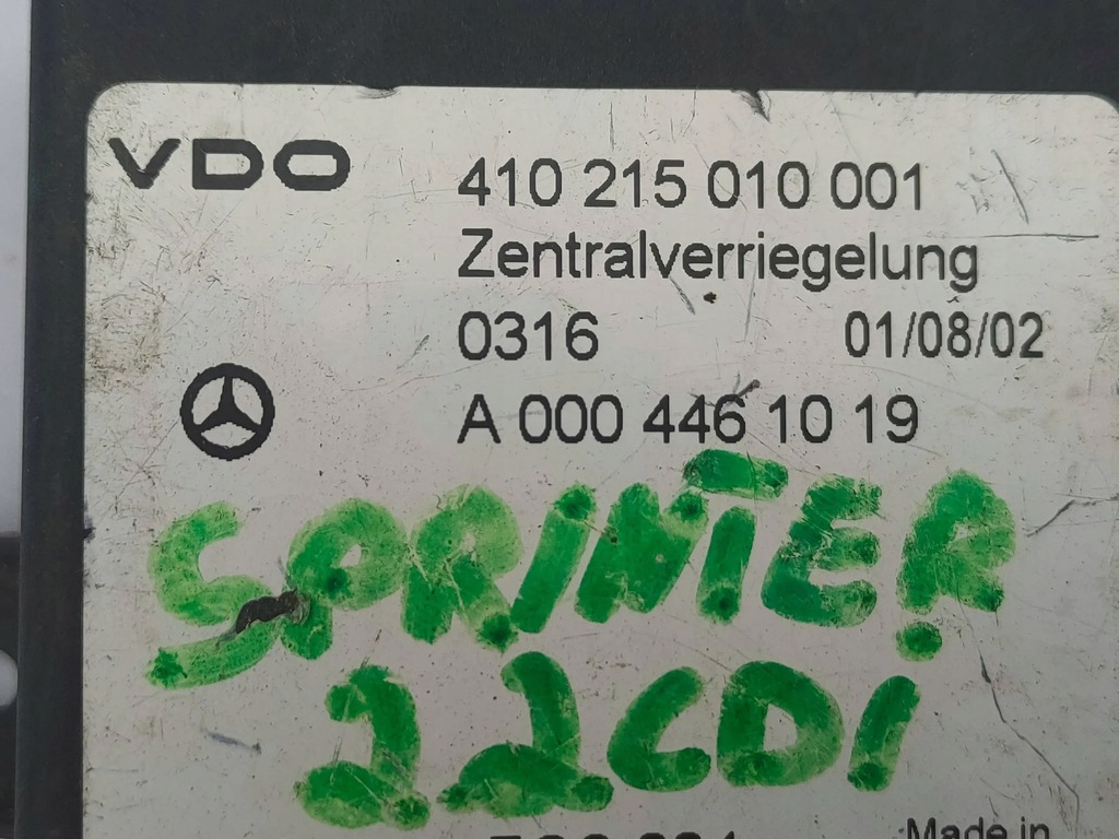 Mercedes-Benz Vito Viano W638 ΕΛΕΓΧΟΣ ΚΕΝΤΡΙΚΟ ΚΛΕΙΔΩΜΑ ΜΟΝΑΔΑ A0004461019 Product image