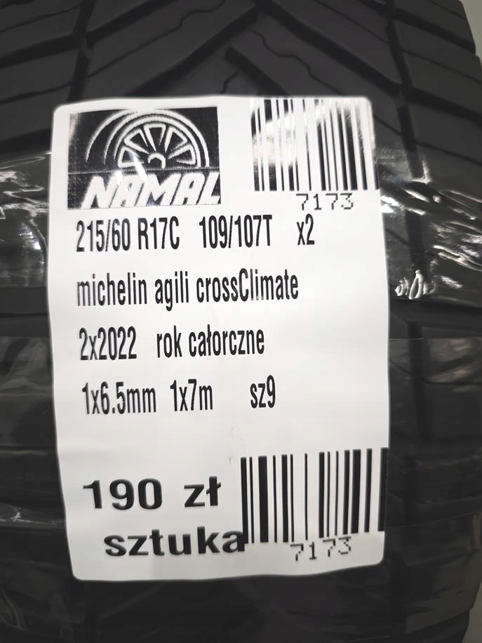 215/60r17c michelin 2022 όλα τα ελαστικά 7mm 7173 Product image