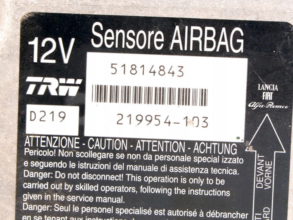 ΜΟΝΑΔΑ ΑΙΣΘΗΤΗΡΑ FIAT CROMA II AIRBAG Product image
