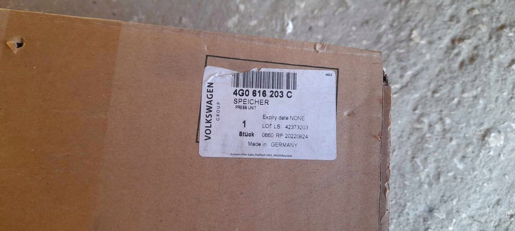 ΡΕΖΕΡΒΟΥΑΡ ΠΙΕΣΗΣ ΑΕΡΑ AUDI A6 C7 A7 4G 4G0616203C Product image