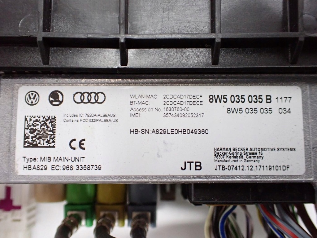 NAVI NAVI FACTRYCHA ORG 8W1919605 8W5035035B AUDI A4 B9 8W 18R Product image