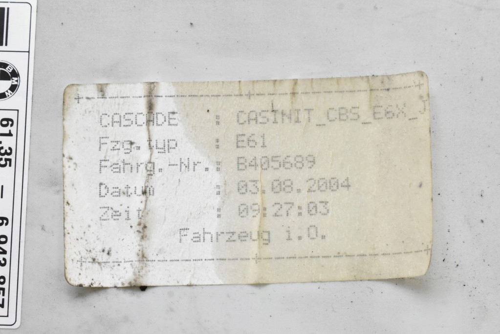 ΕΛΕΓΧΟΣ CAS2 Μονάδα 6943857 BMW E60 E61 3.0 D 231 Km 03-07 Product image