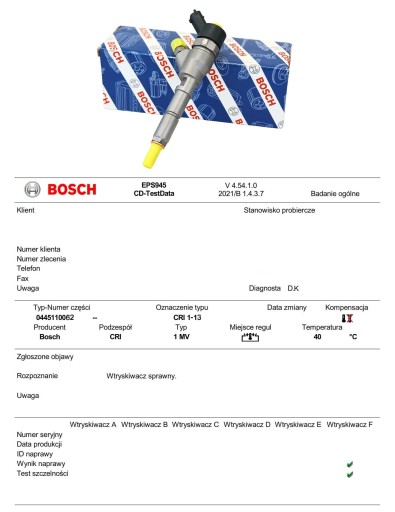 Bosch μπεκ 0445110062 Citroen 2.0hdi