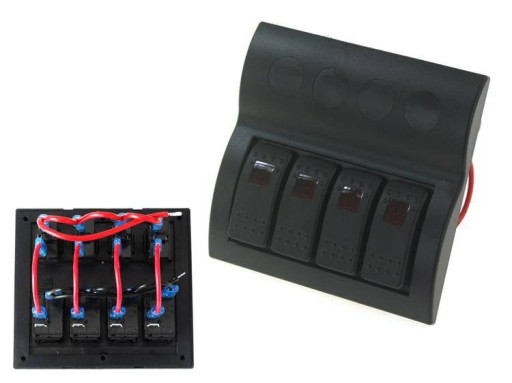 Διακόπτες 12/24V IP68 ON-OFFx4, 4xB 2x5A 1x10A 1x15A drift εκτός δρόμου