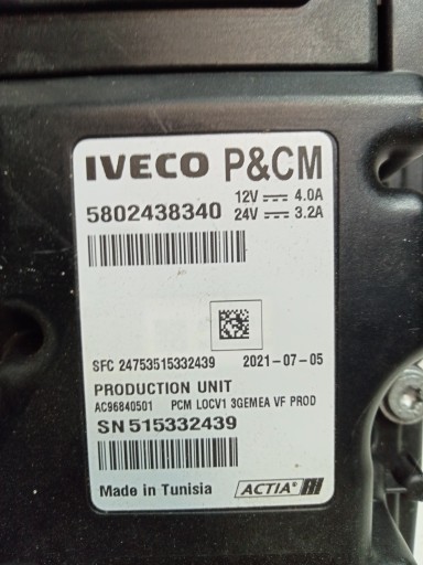 Iveco Καθημερινή καμπίνα υπολογιστή 5802438340