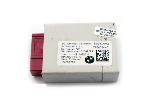BMW X1 F48 Seat Controller Module 7464634