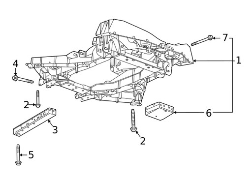 Chevrolet corvette c8 2020-24 πίσω καρότσι με έλκηθρο