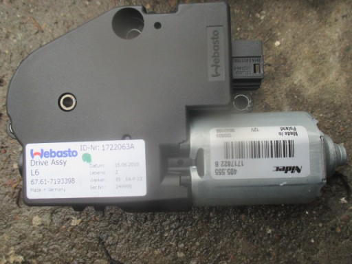 BMW 5 F10 f11 f01 f31 f30 SUNROOF MOTOR ROF DRIVE 7193398
